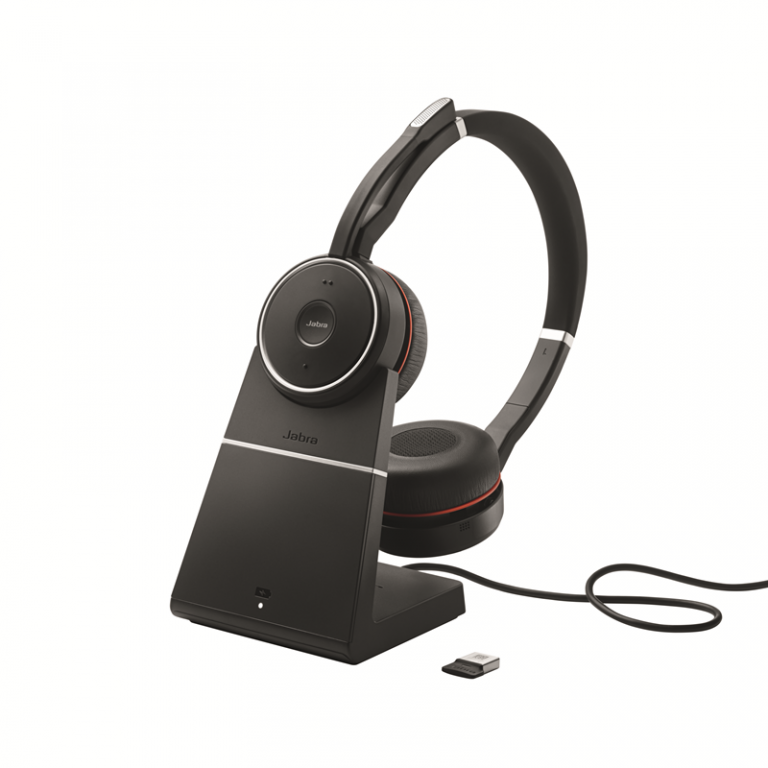 Jabra EVOLVE 75 Stereo UC + charging stand - with Link 370 dongle ...