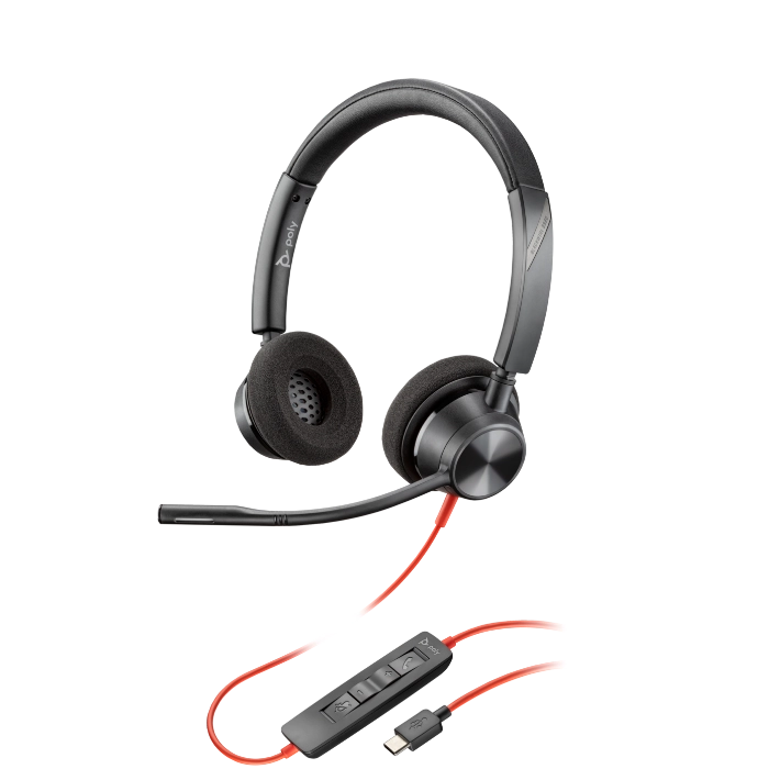 Poly Blackwire BW3320 USB Headset | HeadsetsOnly Australia